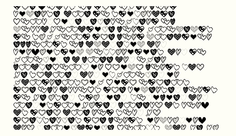 Hearts Shapes Tfb font 1
