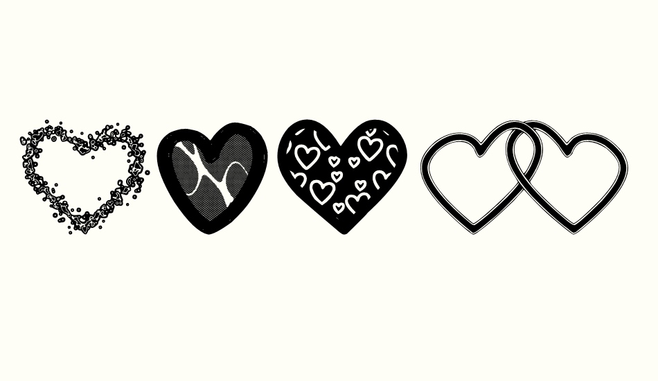 Hearts Shapes Tfb font big