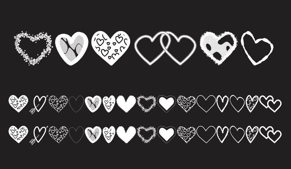 Hearts Shapes Tfb font