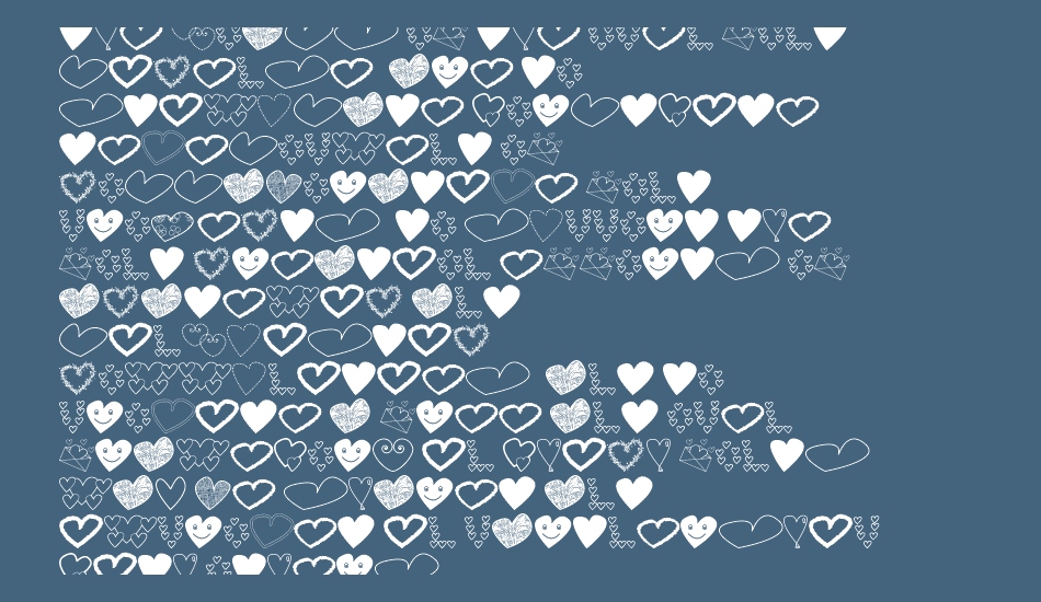 hearts shapess tfb font 1