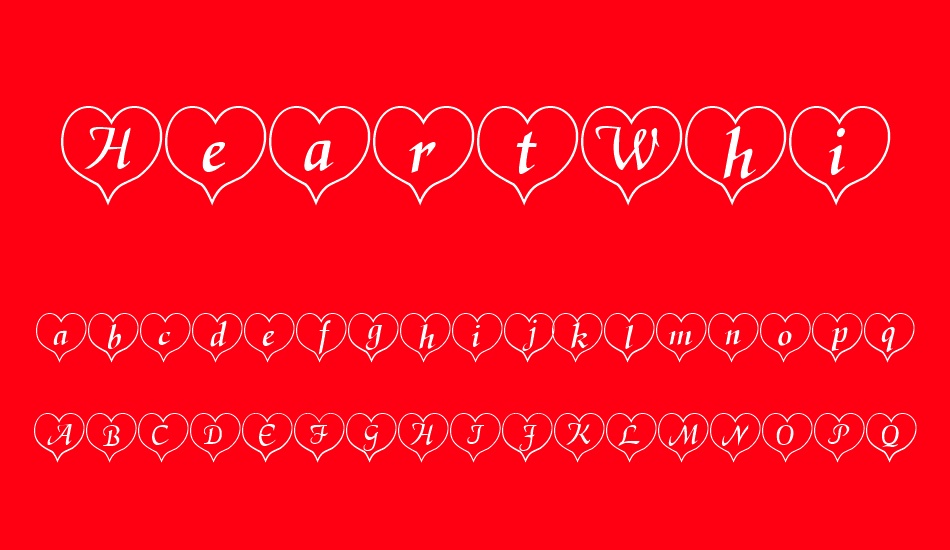 HeartWhite Becker font