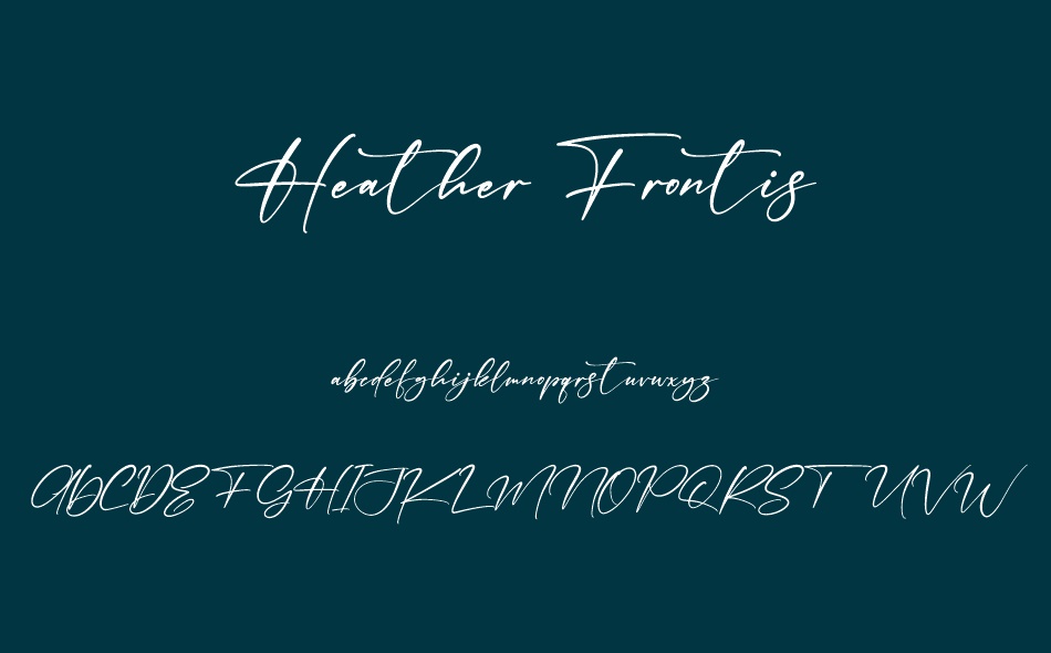 Heather Frontis font