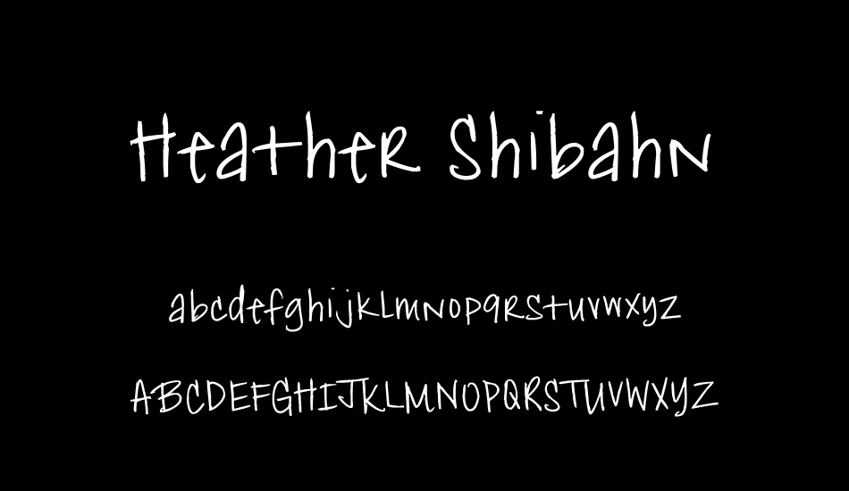 Heather Shibahn font