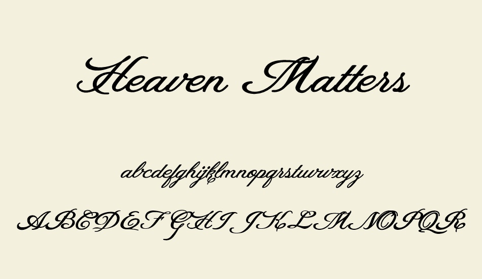 Heaven Matters Personal Use font