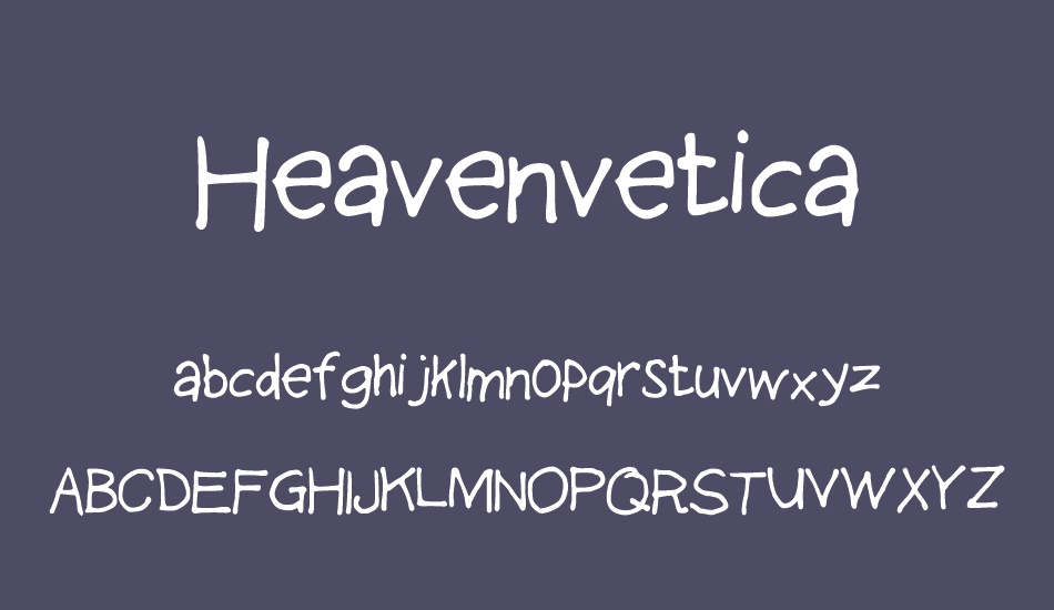 Heavenvetica font