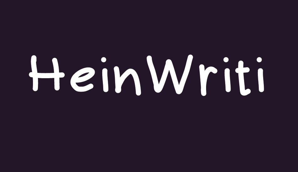 HeinWriting font big