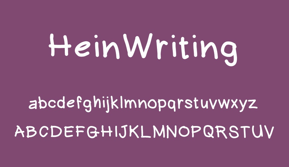 HeinWriting font