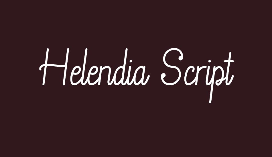 helendia-script font big