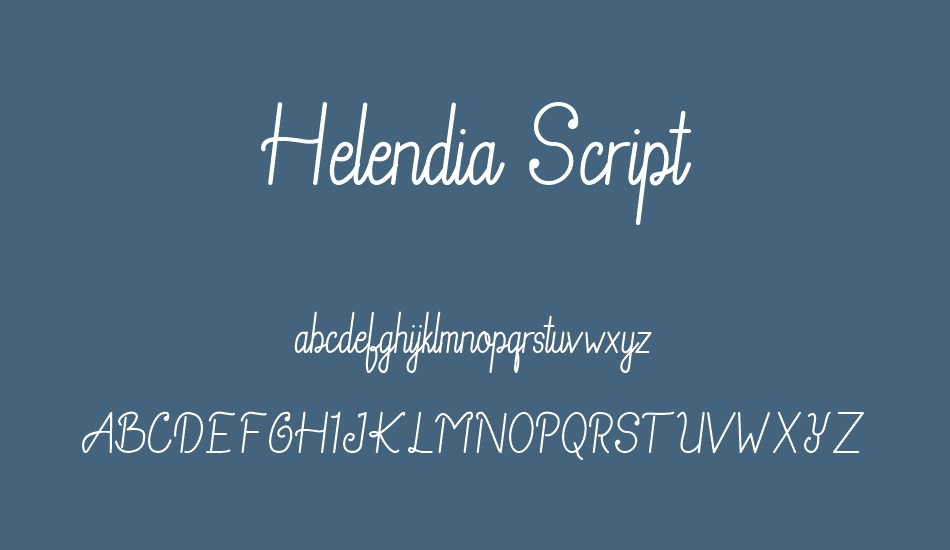 helendia-script font