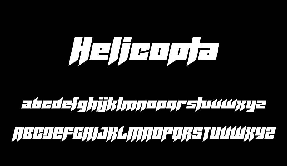 Helicopta font