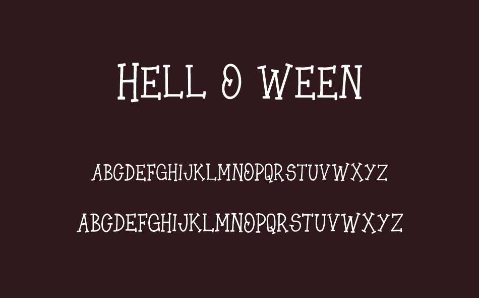Hell O Ween font