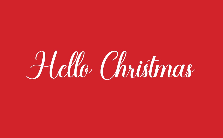 Hello Christmas font big