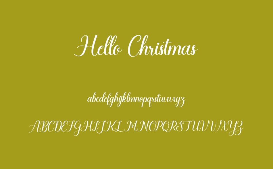 Hello Christmas font