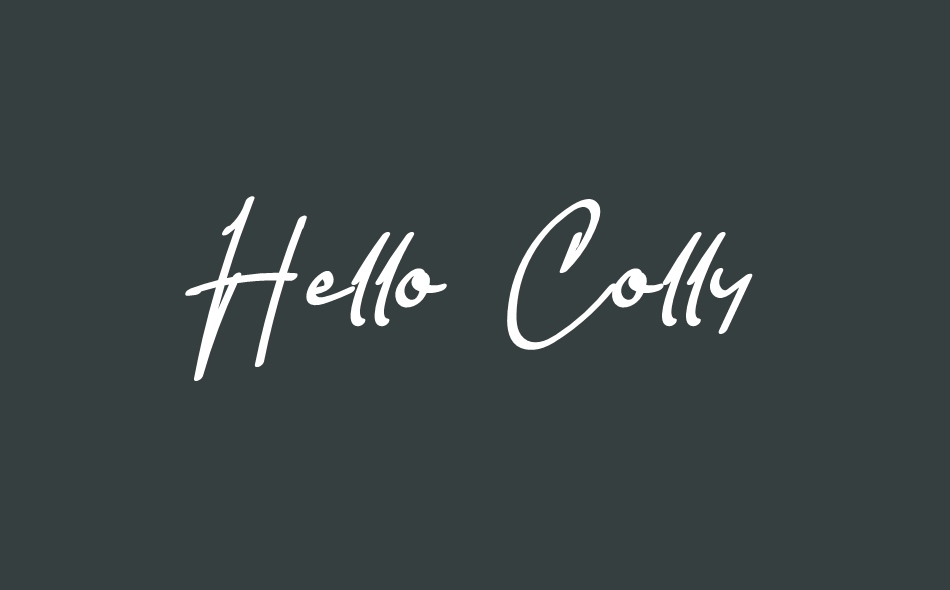 Hello Colly font big