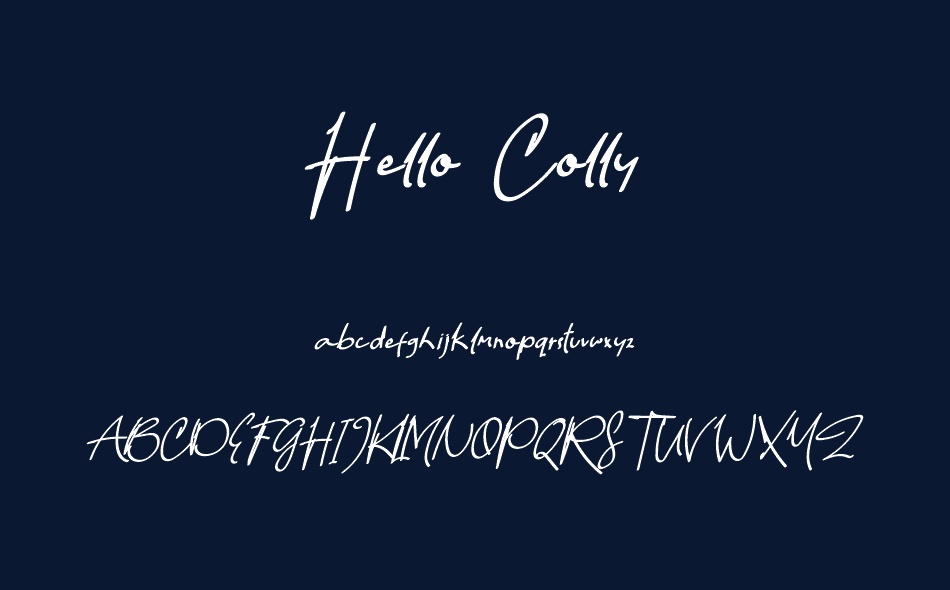 Hello Colly font