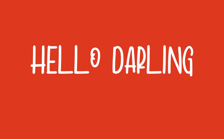 Hello Darling font big