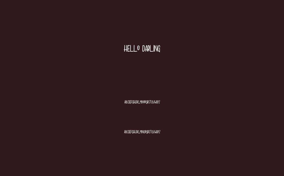 Hello Darling font