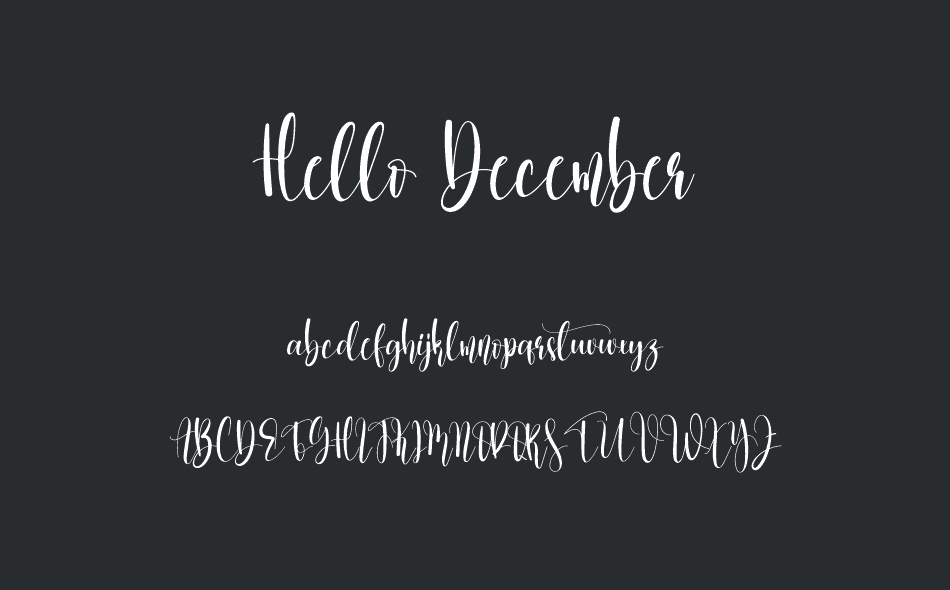 Hello December font