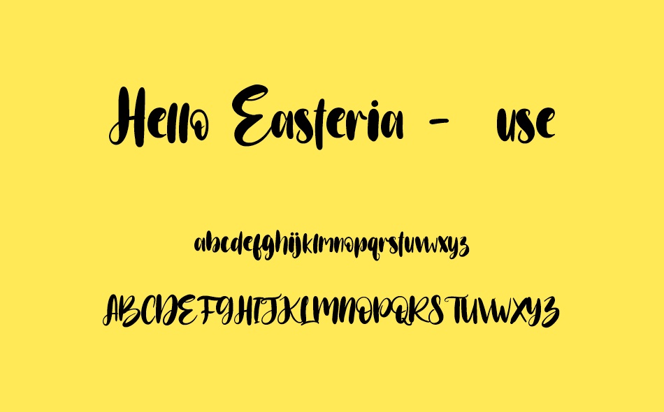 Hello Easteria font