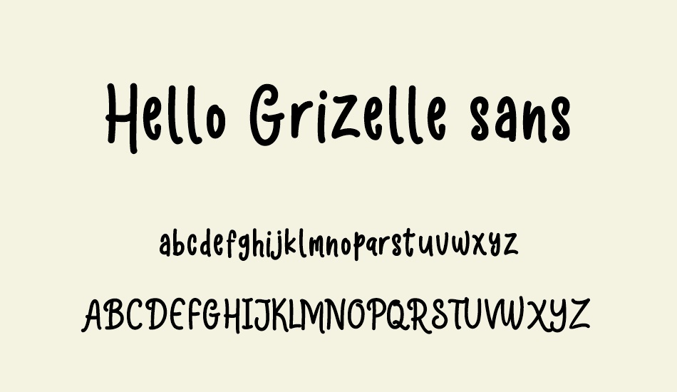 hello-grizelle-sans font