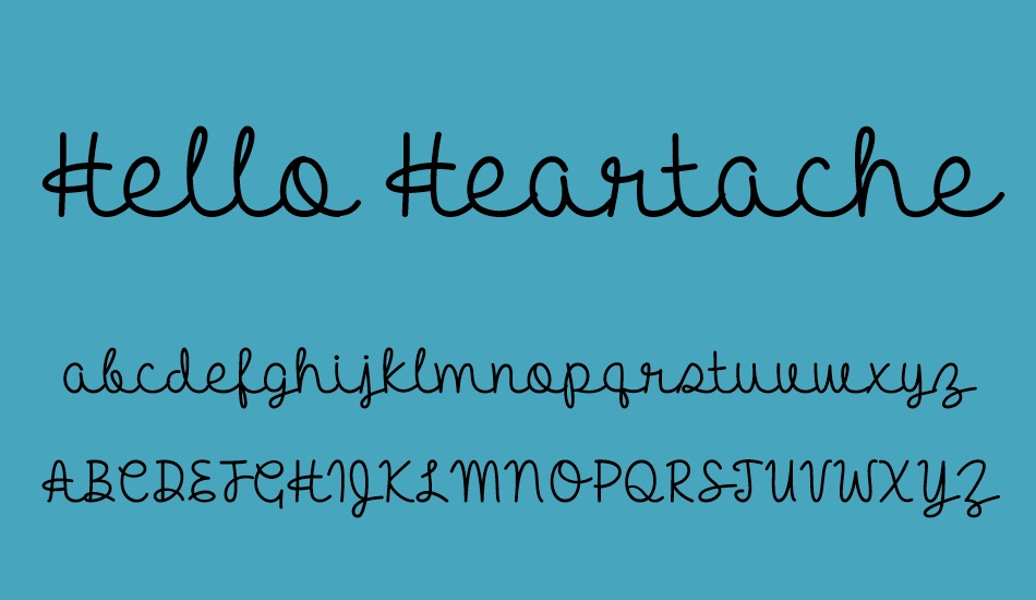 hello-heartache font