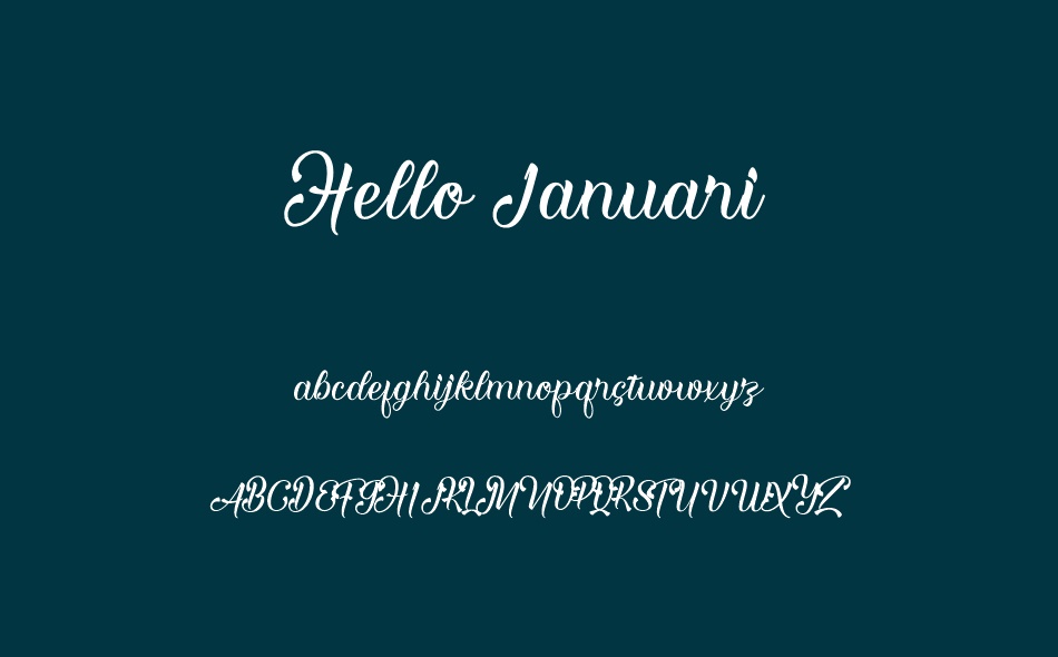 Hello Januari font
