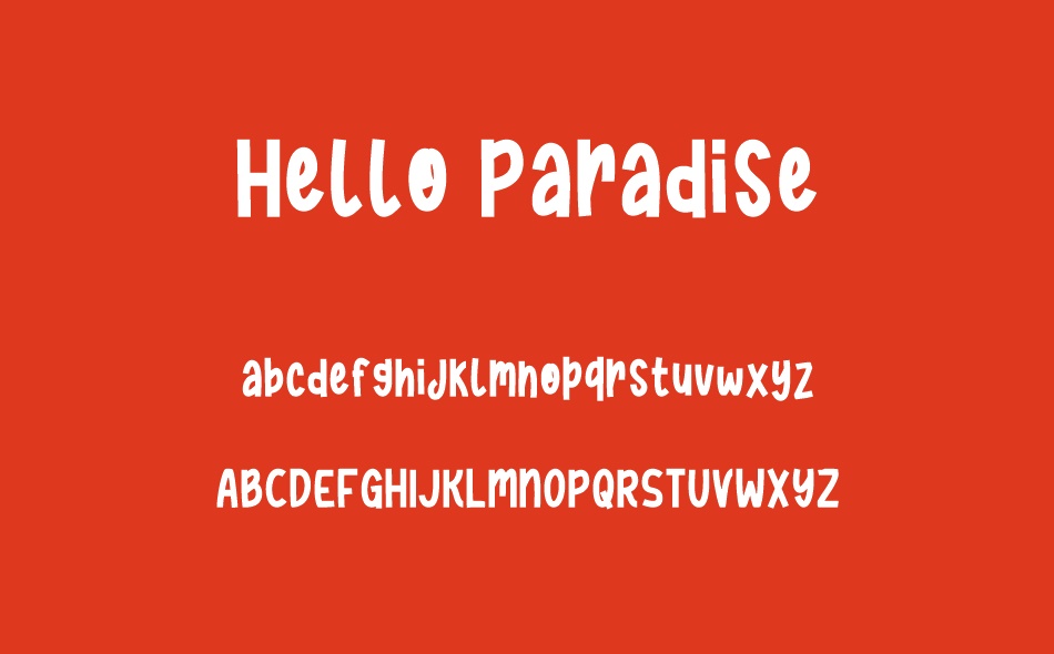 Hello Paradise font