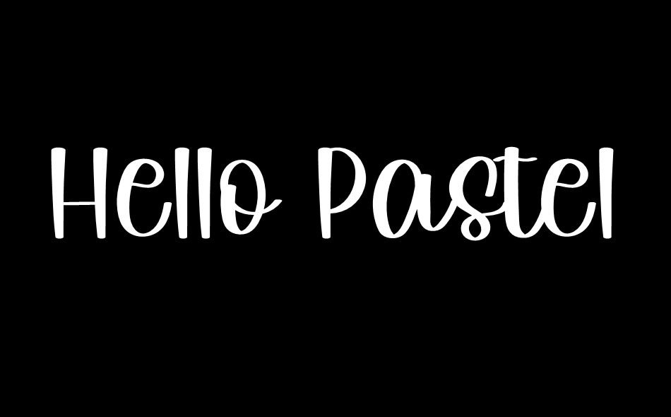 Hello Pastel font big