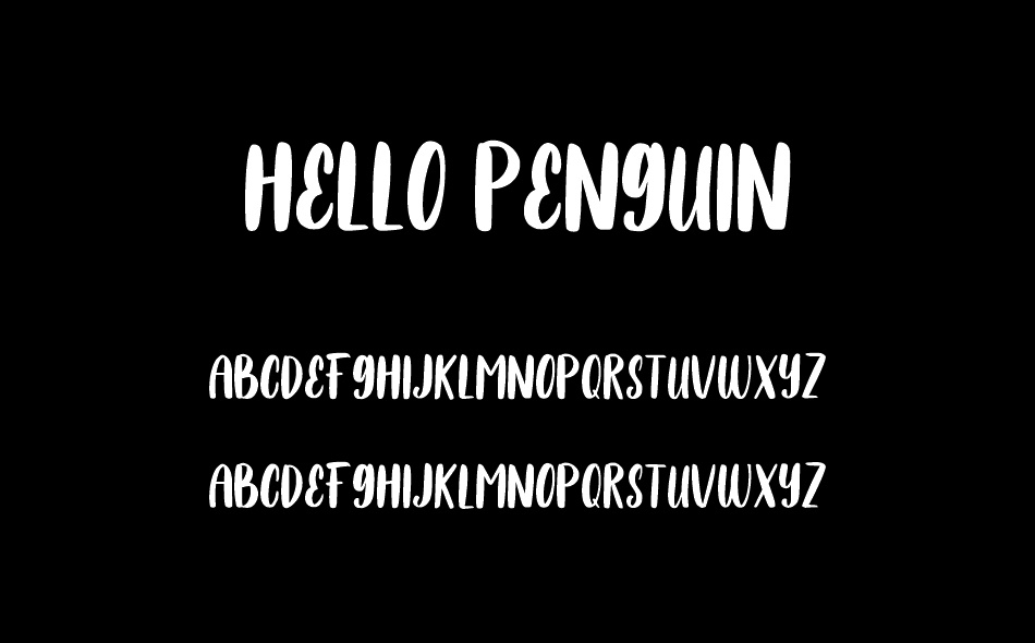 Hello Penguin font