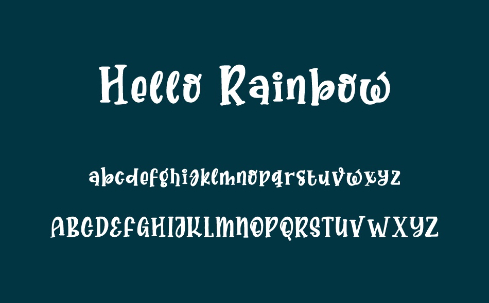 Hello Rainbow font