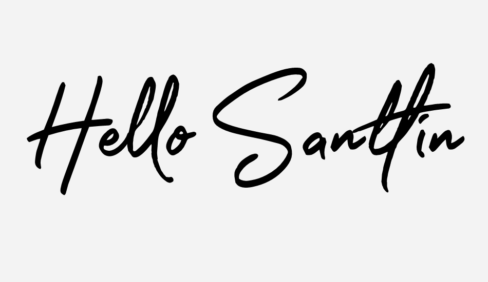 Hello Santtiny font big