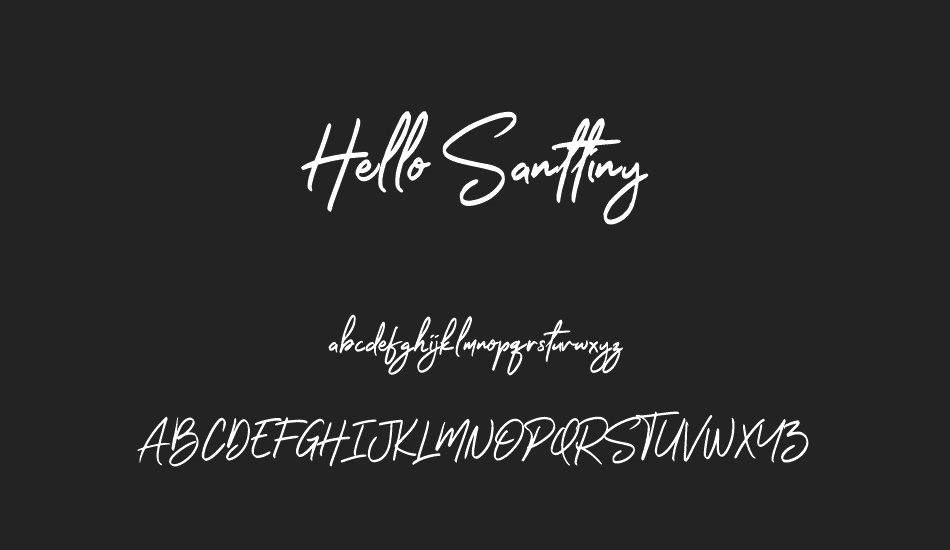 Hello Santtiny font