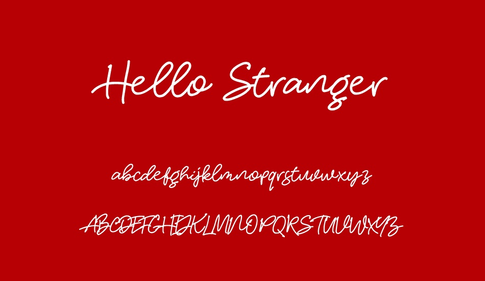 Hello Stranger font