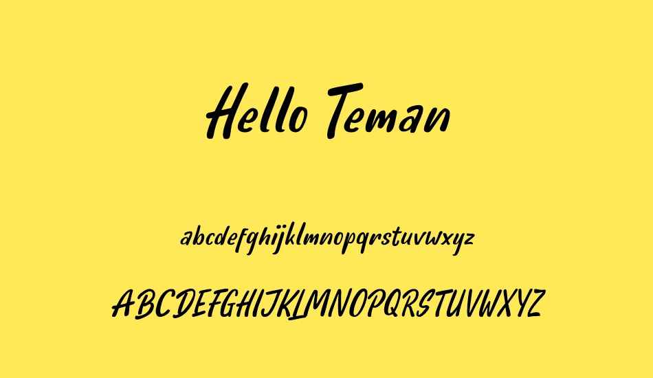 Hello Teman font