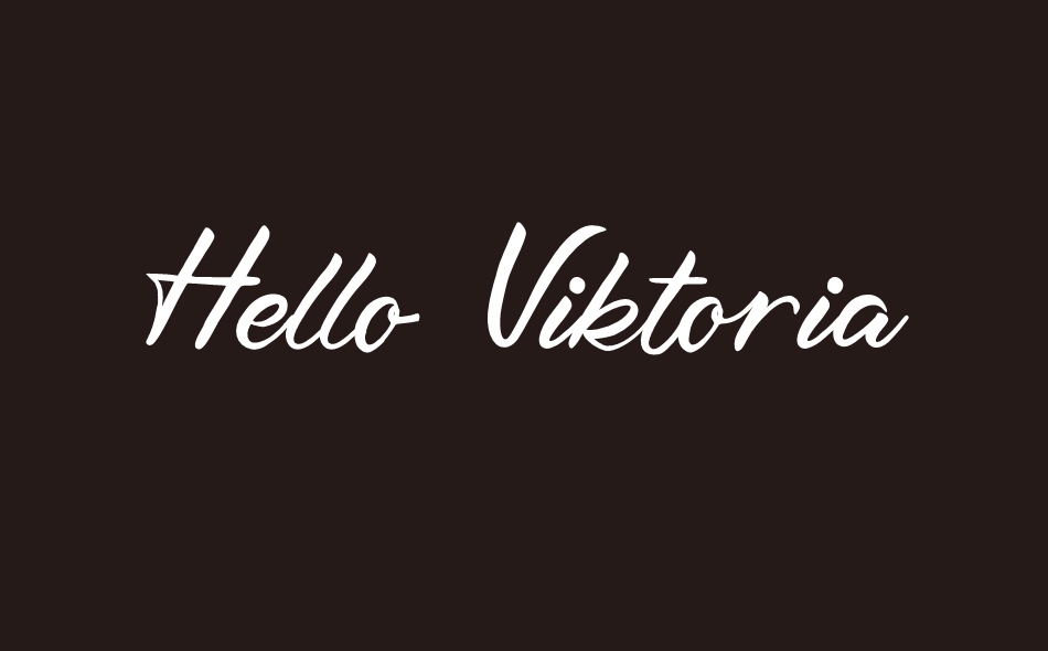 Hello Viktoria font big