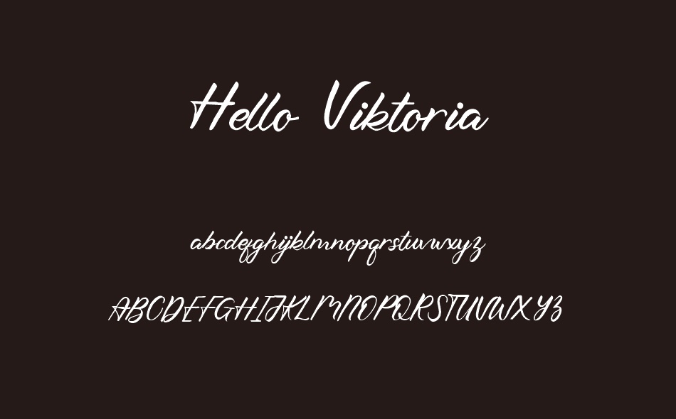 Hello Viktoria font