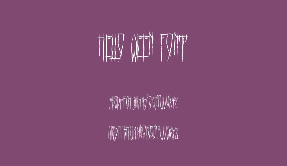 HELLO WEEN FONT font