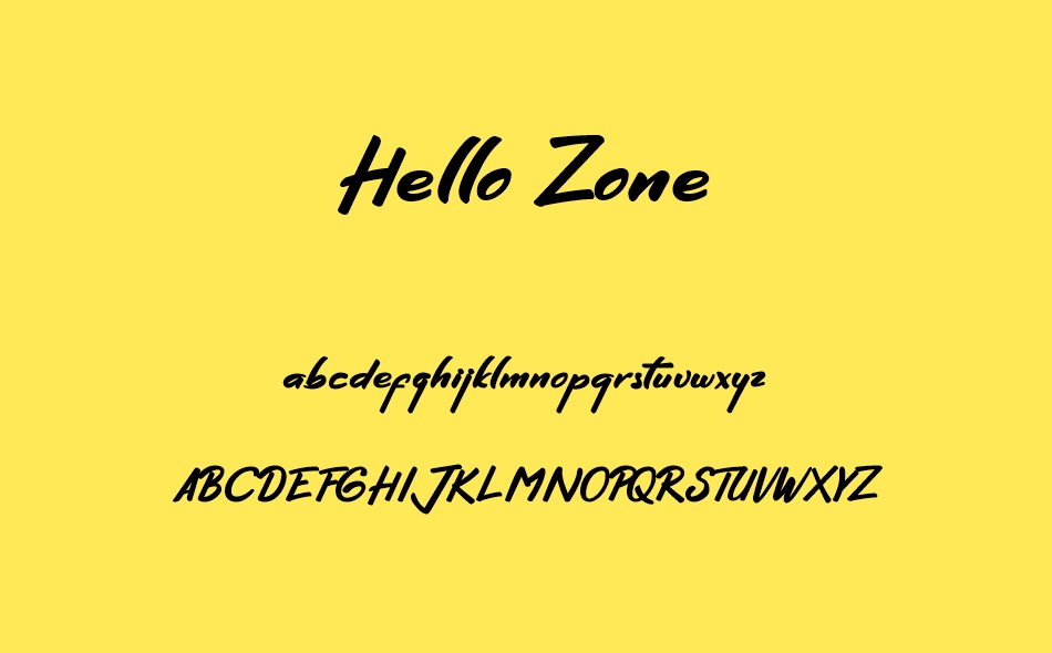 Hello Zone font