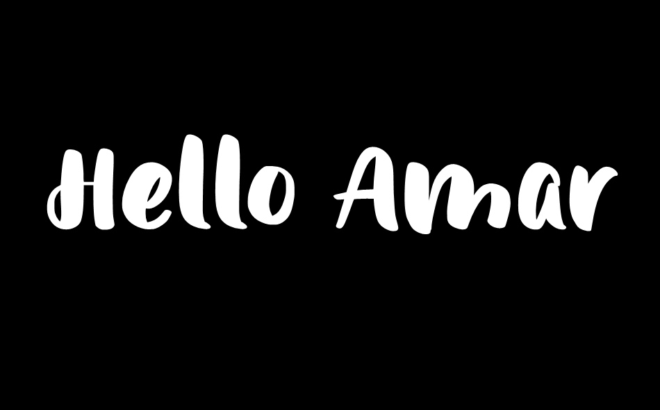 Hello Amargo font big