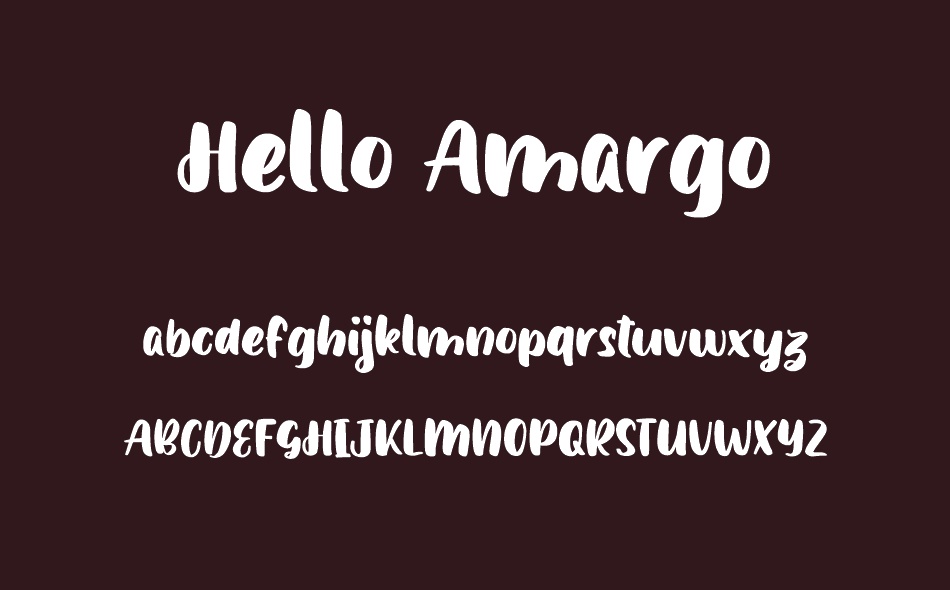 Hello Amargo font
