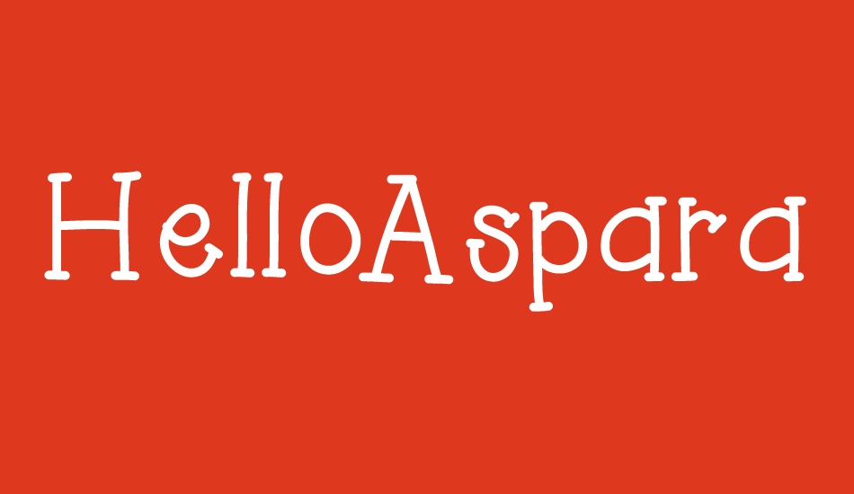 HelloAsparagus font big