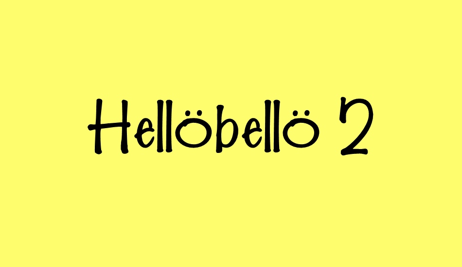 Hellobello 2 font big