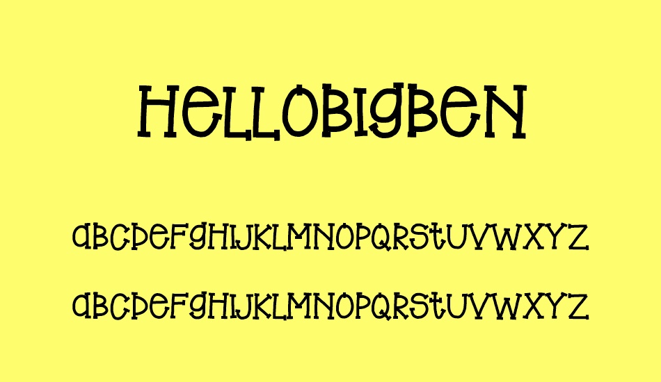 HelloBigBen font