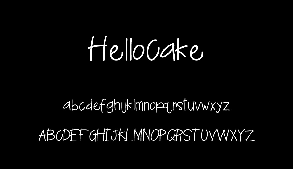 HelloCake font