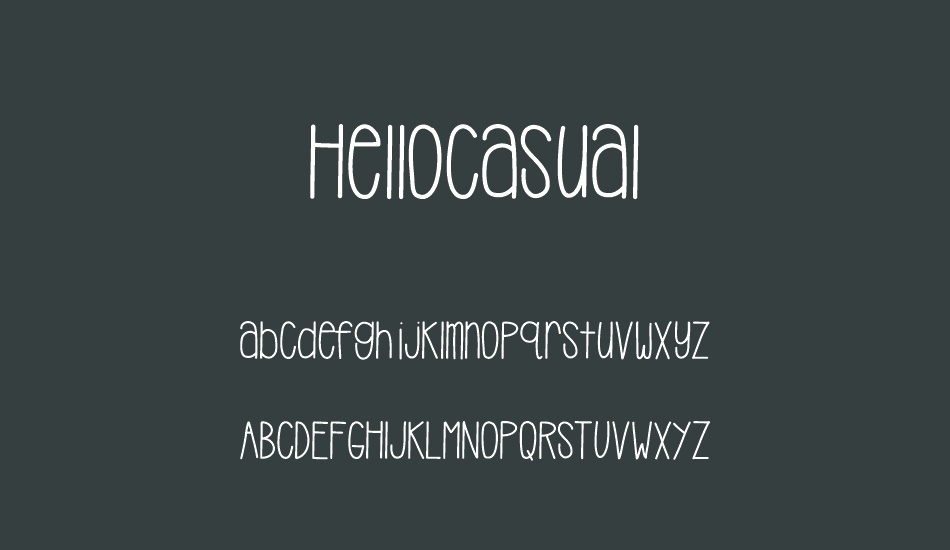 HelloCasual font