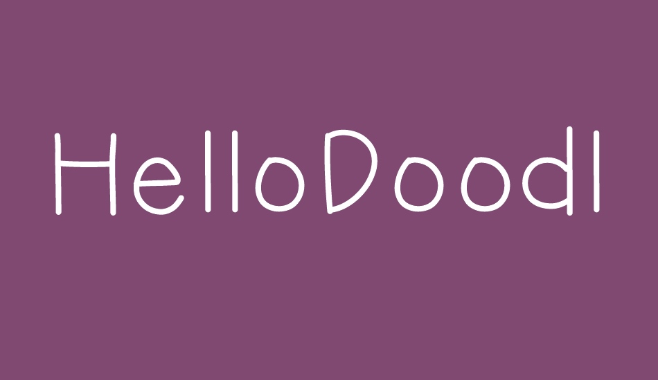 HelloDoodlePrint font big