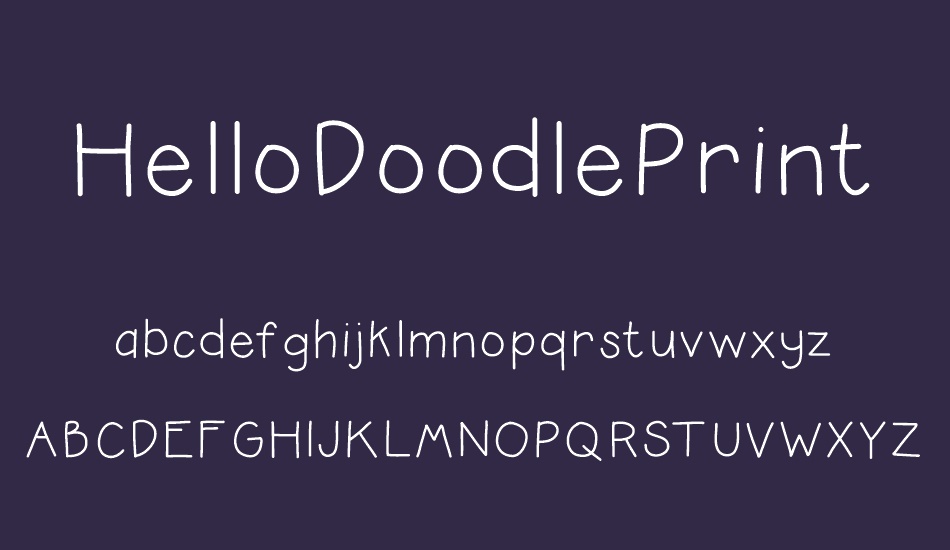 HelloDoodlePrint font