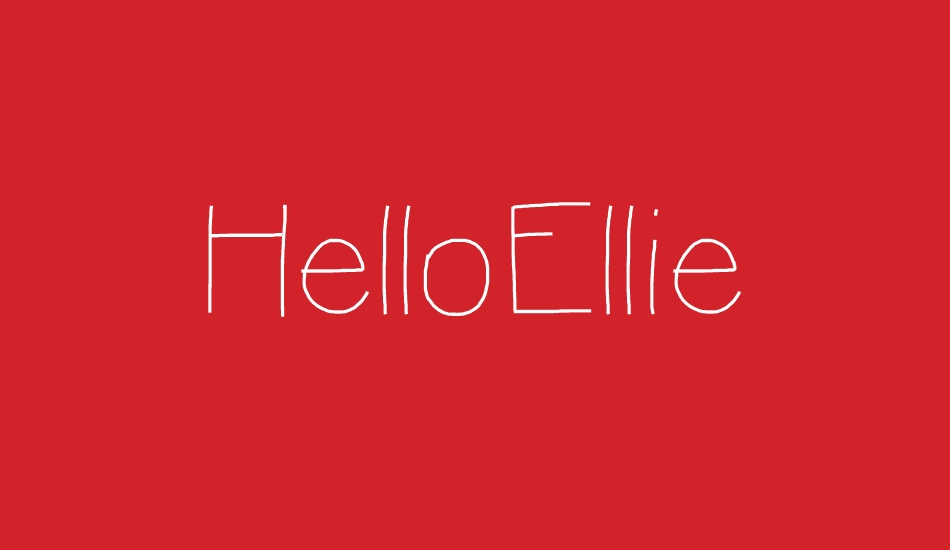 HelloEllie font big