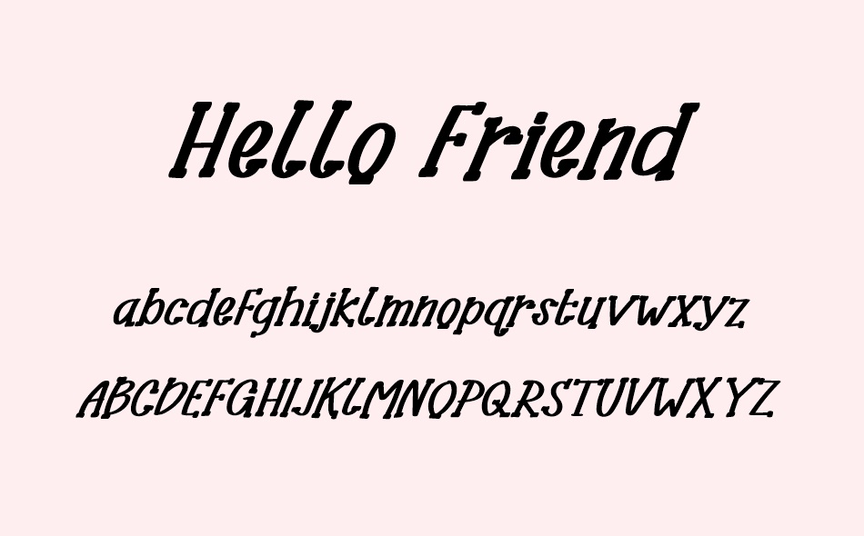 Hello Friend font