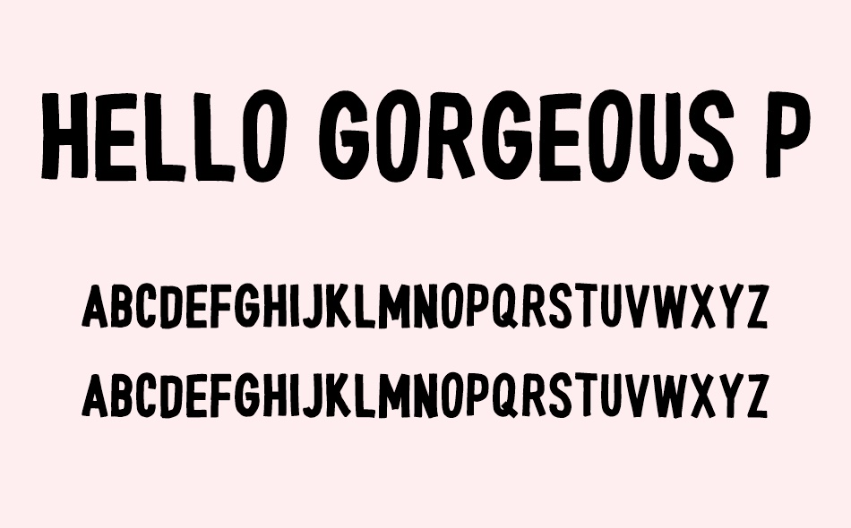 Hello Gorgeous Script font